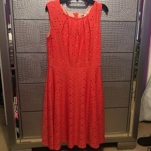coral orange dress